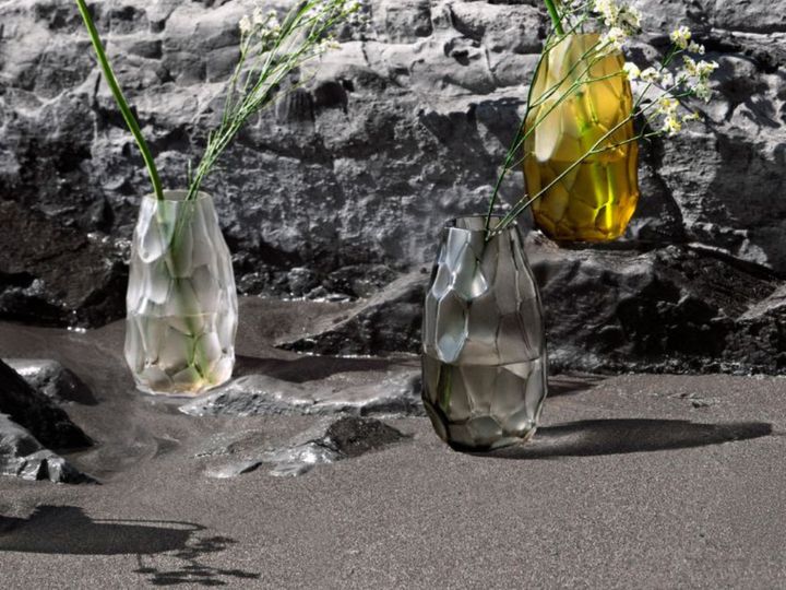 Вазы Terre Minérale из цветного хрусталя, Lalique